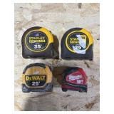 Stanley DeWalt Milwaukee Tape Measure Set