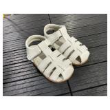 White Leather Sandals Size 8