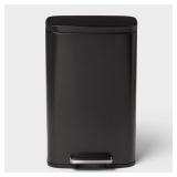 Brightroom 45L Black Step Trash Can