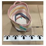 Multi-colored Rope Basket with Handles