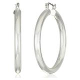 Nine West Silver Tone Hoop Earrings