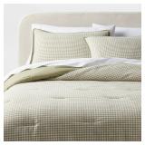 Threshold King Moss Green Gingham Comforter Set