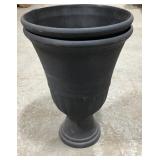 H Black Urn Planter