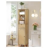 corpuwn 67 Tall Rattan Storage Cabinet