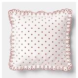 Threshold Val. Square Heart Dot Pillow
