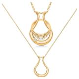 Emily C Ring Holder Necklace Gold 18