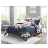 King Floral Print Comforter Set