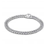 PANDORA Silver Pav Chain Bracelet 20 cm