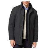 London Fog Mens L Wool Blend Car Coat