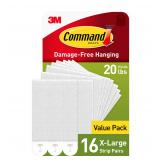 Command 20lb XL Picture Hanging Strips 16 Pr