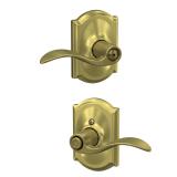 SCHLAGE F40 Privacy Lever Satin Brass