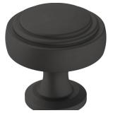 Amerock Matte Black Cabinet Knob 1-14in