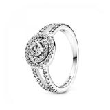 PANDORA Double Halo Ring Size 4.5