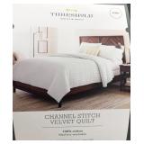 Threshold King Channel Stitch Velvet Quilt