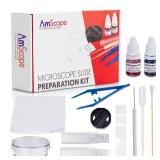 AmScope Microscope Slide Prep Kit 22-Piece