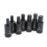 Husky 12in Drive Hex Socket Set 7-Pc