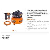 RIDGID 6-Gallon Air Compressor Combo Kit
