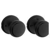 Matte Black BedBath Round Door Knob