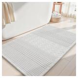 AMOAMI Waffle Bath Mat 17x24 Cream