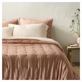 Casaluna King Rayon Bamboo Quilt Lt Adobe Clay