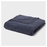 Threshold King Knit Blanket Navy