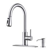 Chrome Kitchen Faucet w Soap Dispenser