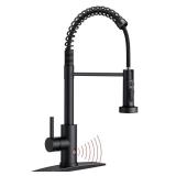 Matte Black Touchless Kitchen Faucet