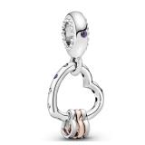 PANDORA Purple Heart Dangle Charm