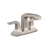 in. Centerset Double Handle Bathroom Faucet