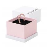 PANDORA Sparkling Pink Rose Gold Ring Size 6