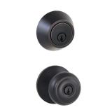 Defiant Aged Bronze Entry Knob  Deadbolt Combo