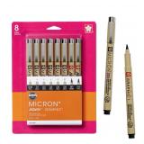 SAKURA Pigma Micron Fineline Pens 8 PK