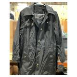 London Fog Womens Black Trench Coat 1X