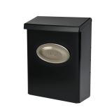 Architectural Wall Mailbox Black Medium