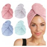 Turbie Twist 4-Pack Microfiber Hair Towel Large