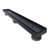 in Matte Black Linear Shower Drain