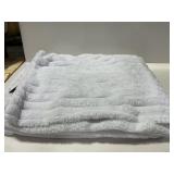 Juicy Couture Plush Throw Blanket White