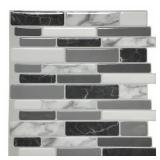 Art3d Grey Marble 12x12in Peel  Stick Tile