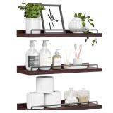 RYOFOBETTO Floating Shelves 16x6 Walnut 3
