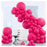 PartyWoo Pink Balloons 140 pc Assorted Sizes