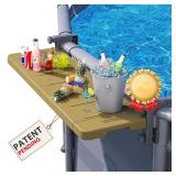 POOLHACKER Round Patio Bar Table