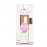 GIMME Fine Hair Square Claw Clip BrownCream 2 Pk