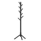 VASAGLE Black 3-Height Coat Rack