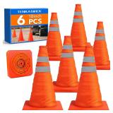 TENKAIWICK 18 Collapsible Traffic Cones 6-Pk