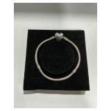 PANDORA 6.7in Heart Clasp Snake Bracelet