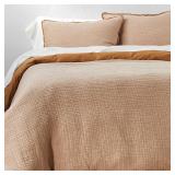 Casaluna King Warm Brown Duvet  Sham Set