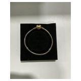 PANDORA Heart Clasp Snake Bracelet 7.1 SilGold