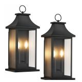 tewei Black 18in Outdoor Sconce 2-Pk
