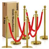 SuiROYI 6 Pcs Gold Stanchion Set