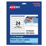 Avery Matte Clear Labels 1x2 240-ct